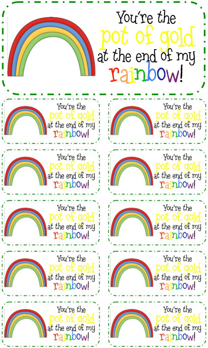 3 Adorable and Free St. Patrick's Day Tags Printables - treat toppers